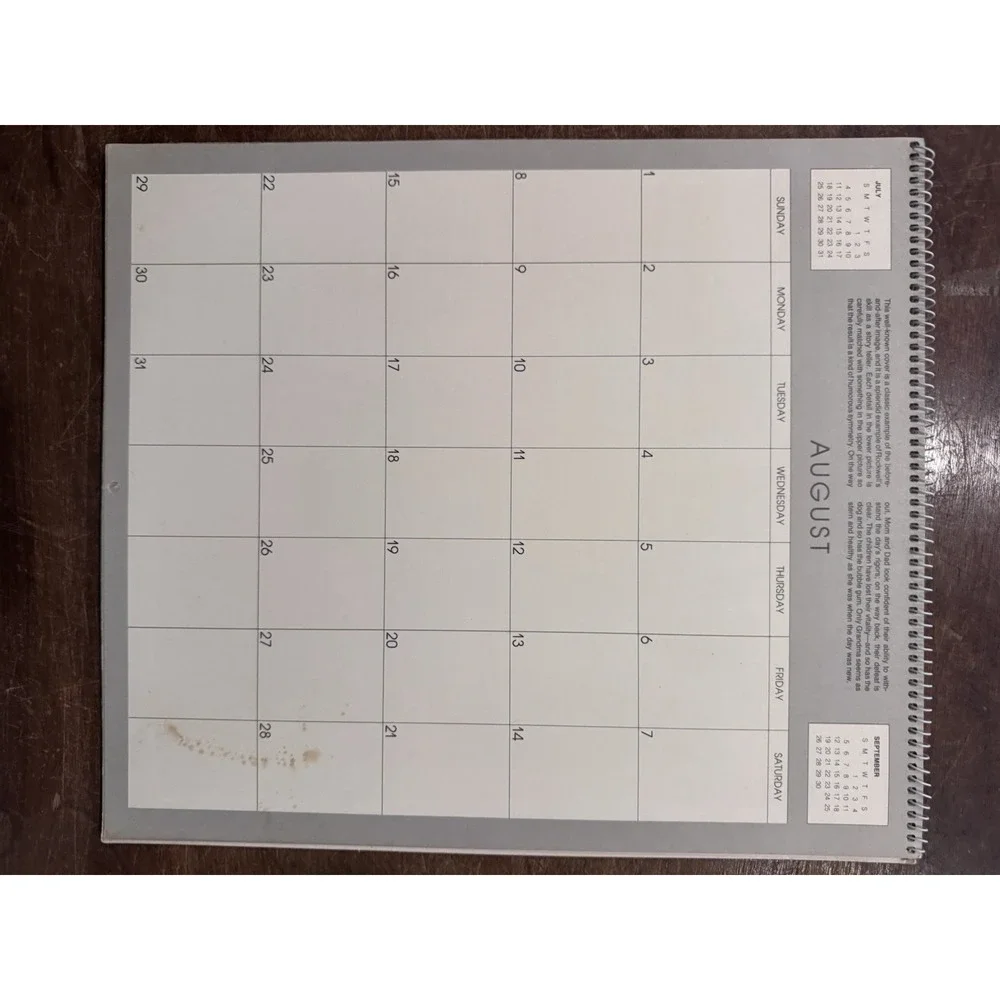 1982 Norman Rockwell Calendar Unused No Writing Collectible Artistic Vintage Art